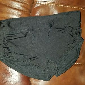 Black bikini boy-short style swim bottoms